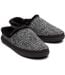Womens/ladies Sage Slippers Black Toms-1