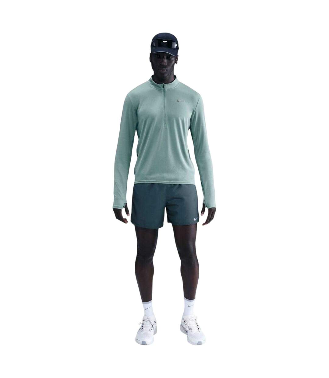 Haut Manches Longues Course À Pied Core Homme Turquoise Nike-1