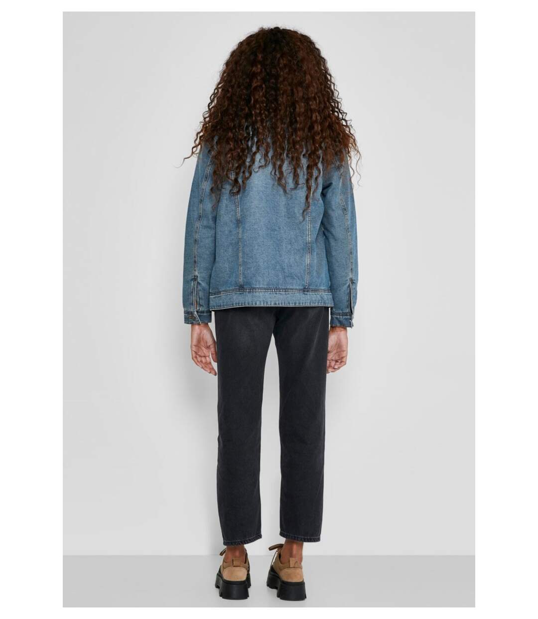 Veste sherpa en denim-5