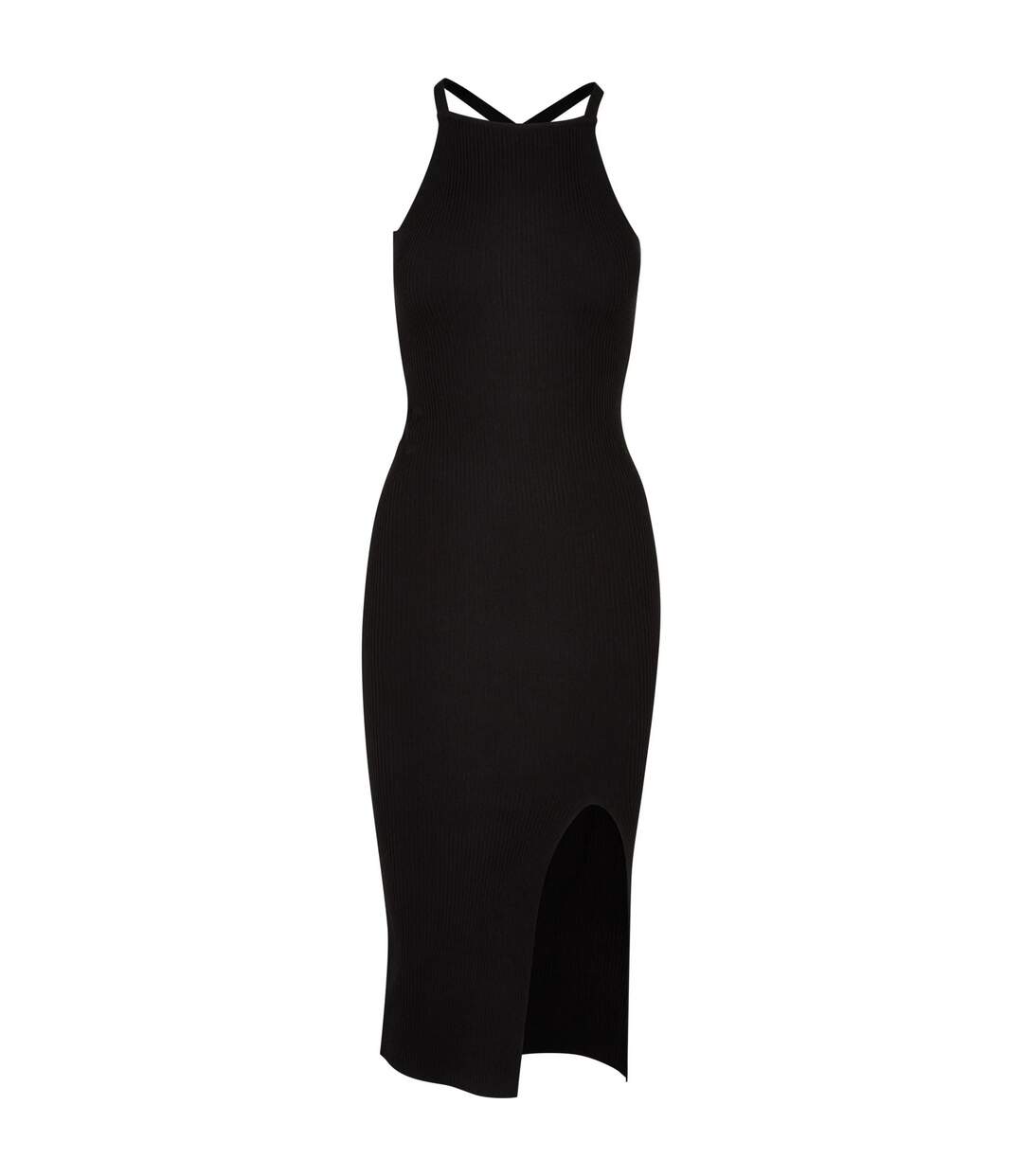 Robe Mi-longue Femme Noir Urban Classics-1