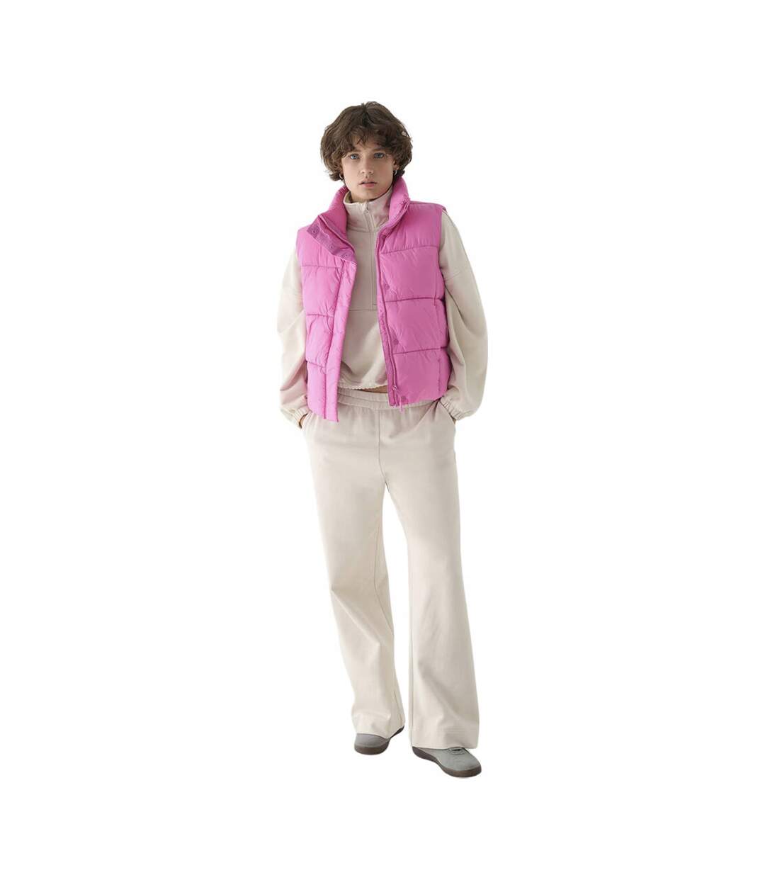 Veste Sans Manches F140 Femme Rose 4F-4