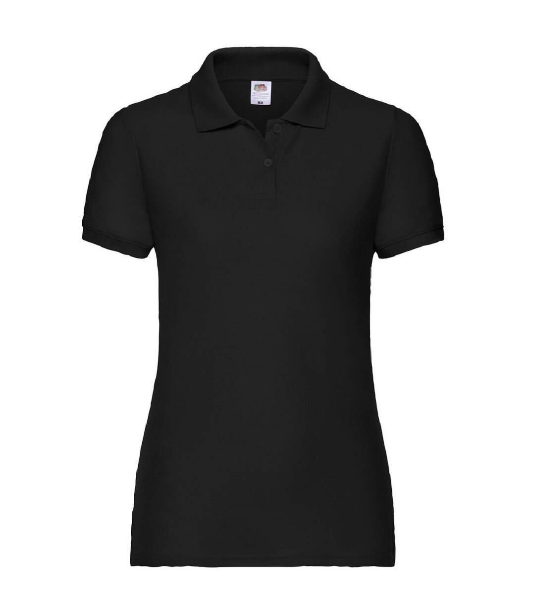 Fruit Of The Loom Womens Lady-Fit 65/35 Short Sleeve Polo Shirt (Black) - UTBC384-1