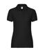 Fruit Of The Loom Womens Lady-Fit 65/35 Short Sleeve Polo Shirt (Black) - UTBC384-1