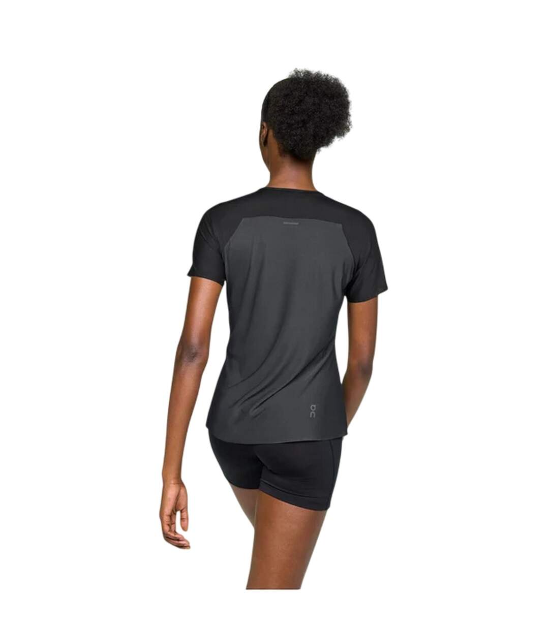 Womens/ladies Performance Running T-shirt Black On Running-2
