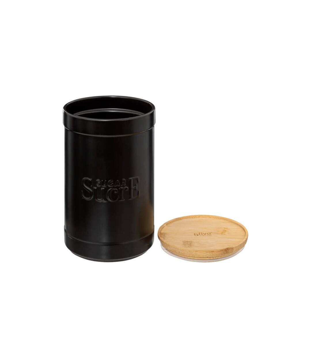 Boîte à Sucre Ronde Natureo 19cm Noir-2
