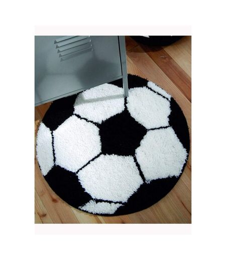 Catherine Lansfield It´s A Goal Soccer Ball Rug (White/Black) (One Size)