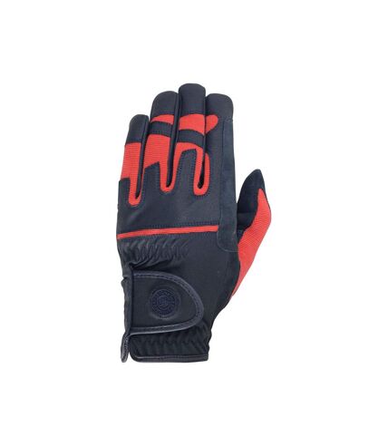 Hy Signature Unisex Riding Gloves (Navy/Red) - UTBZ3155