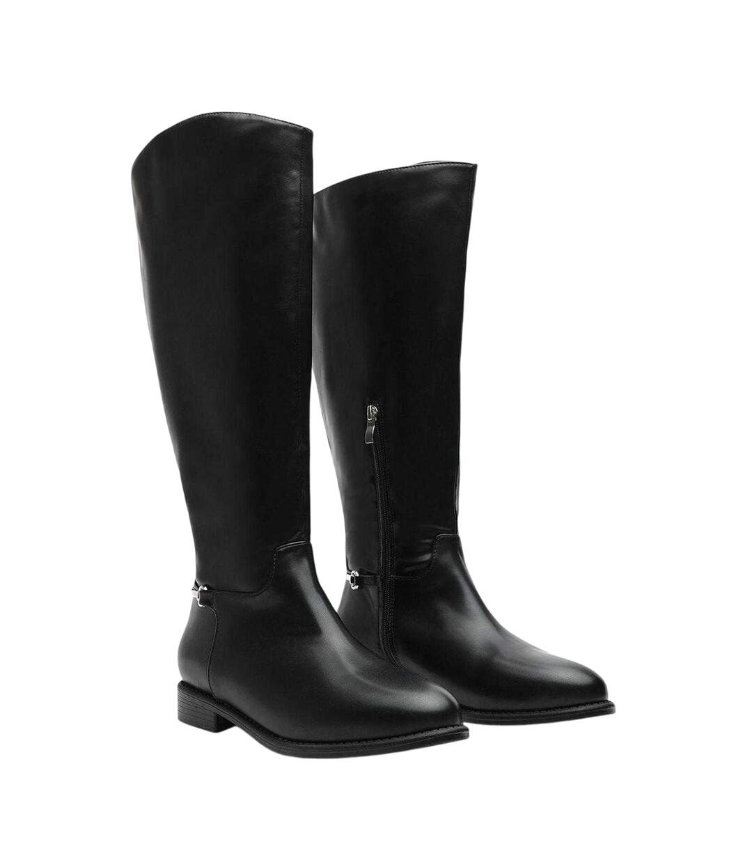 Womens/ladies Flat Knee-high Boots Black Where´s That From-2