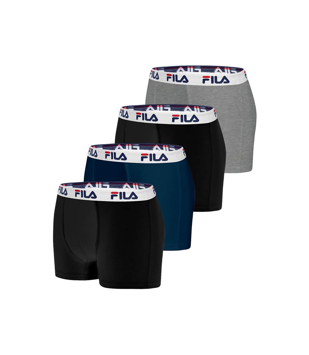 Lot de 4 Boxers coton homme FU5016 Uni Fila