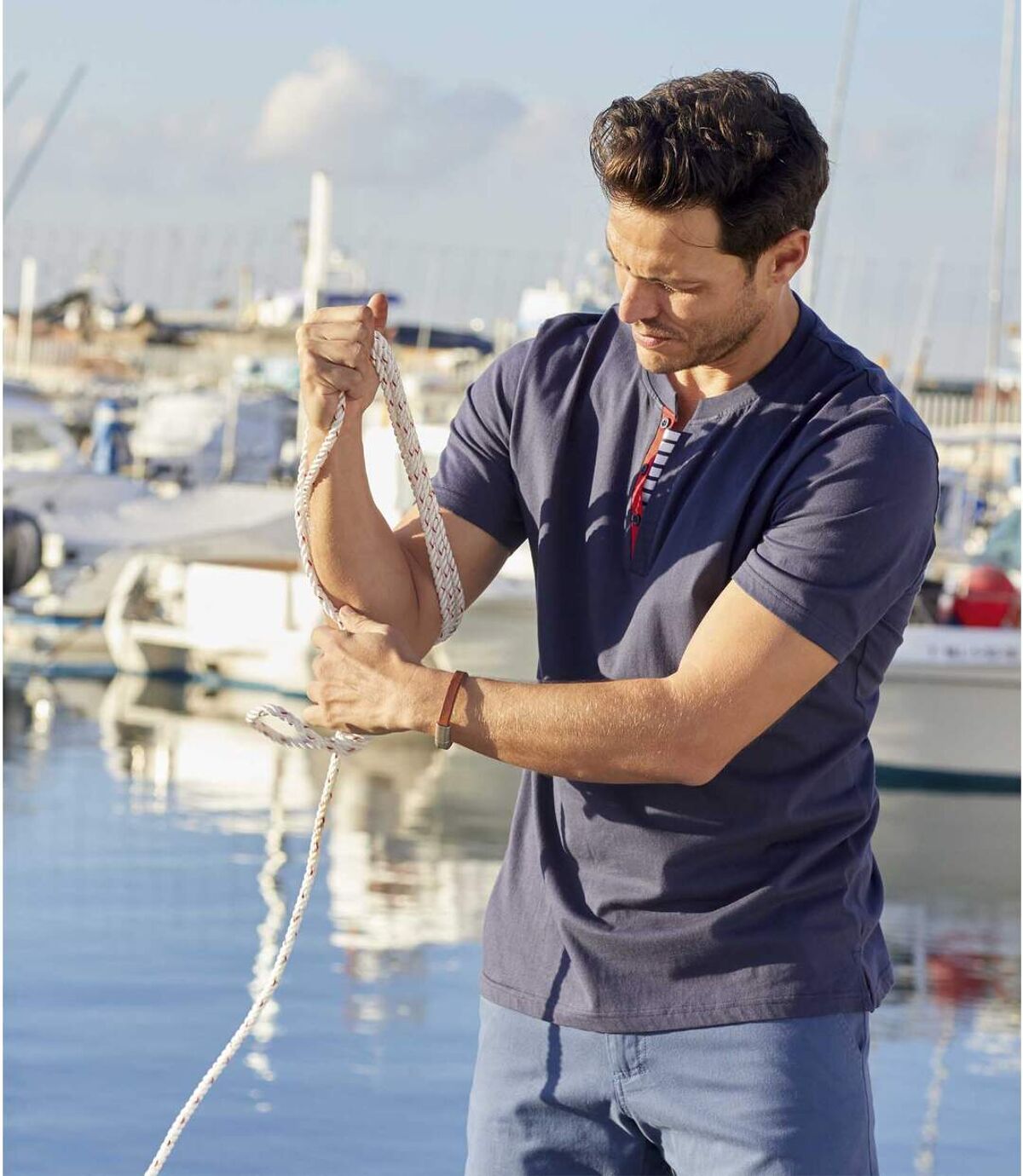 Set van 2 T-shirts met originele hals Atlas For Men