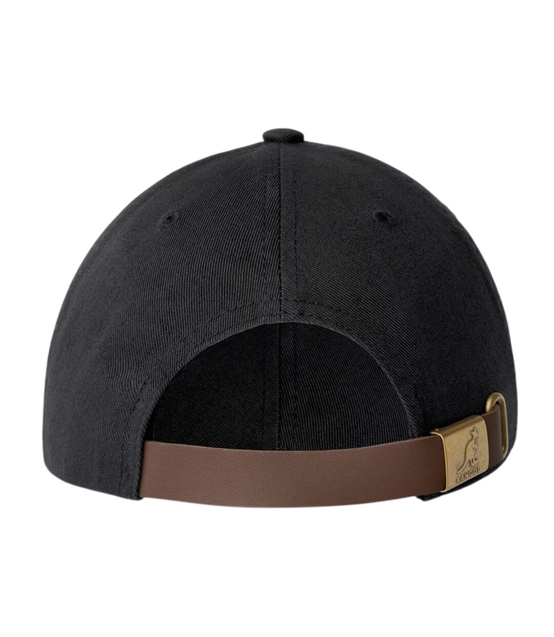 Leather Backstrap Baseball Cap Black Kangol-2