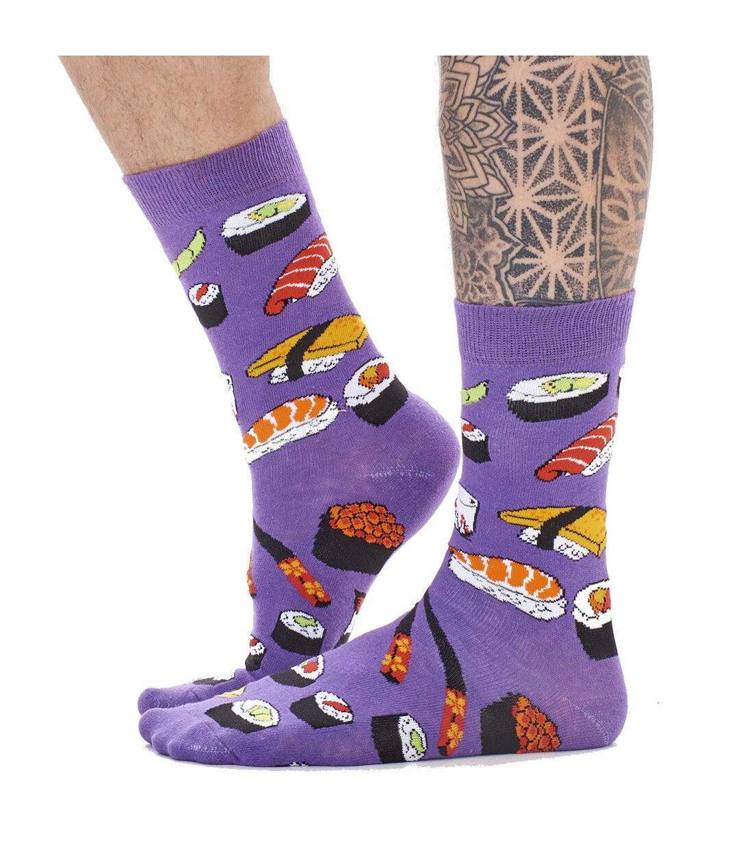 Pack Of 6  Unisex Adult Sushi Socks  Multicoloured Floso-3