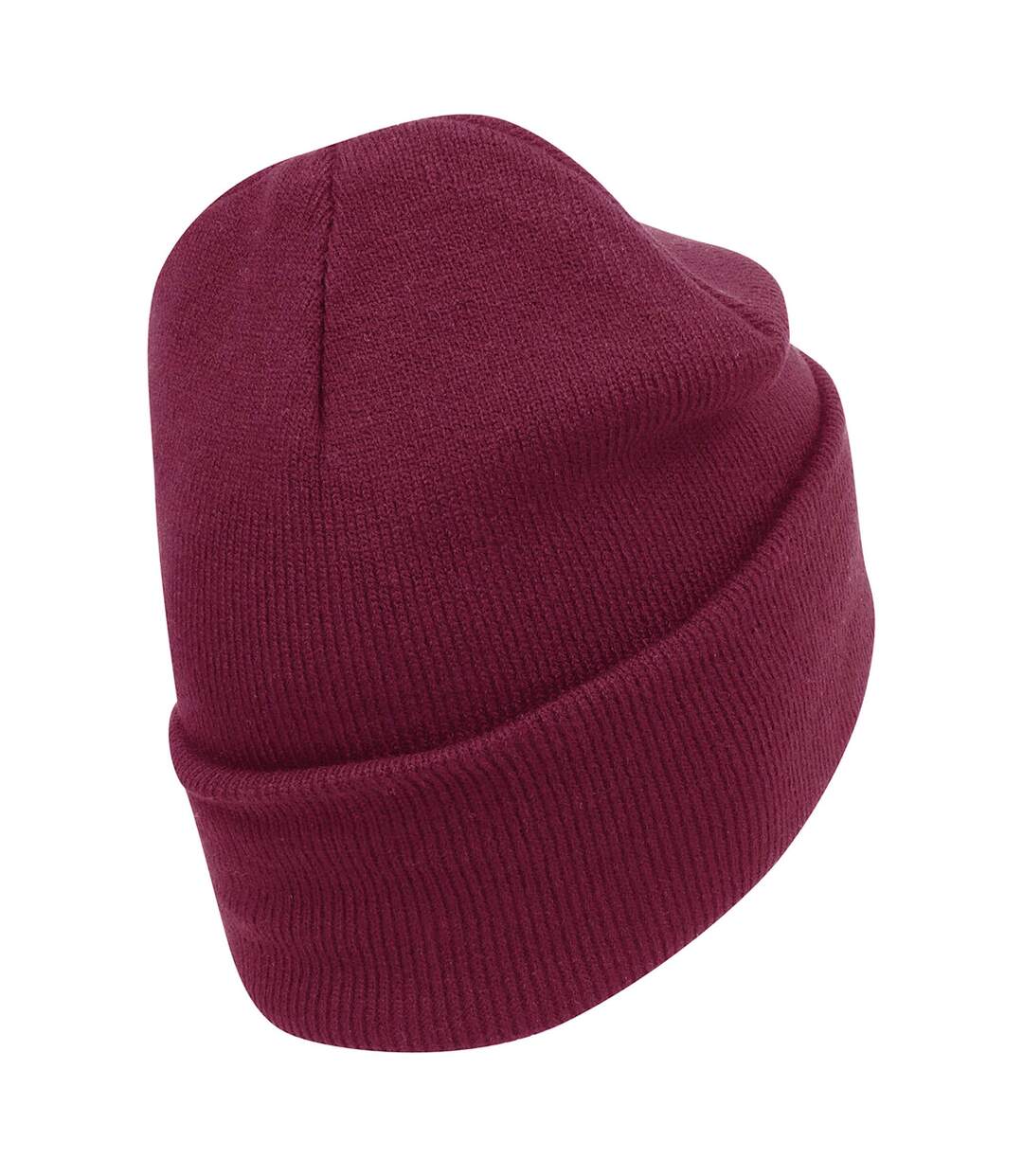 Bonnet À Revers En Coton Biologique Original Bordeaux Beechfield-3