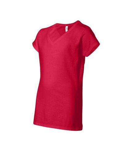 T-shirt femme rouge vif Gildan