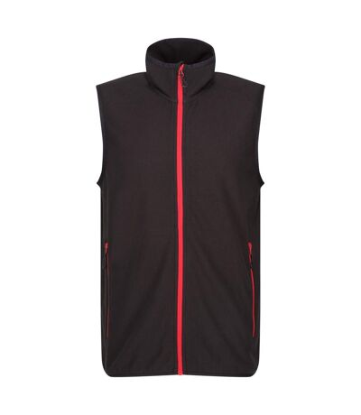 Mens fleece gilet black/classic red Regatta Professional