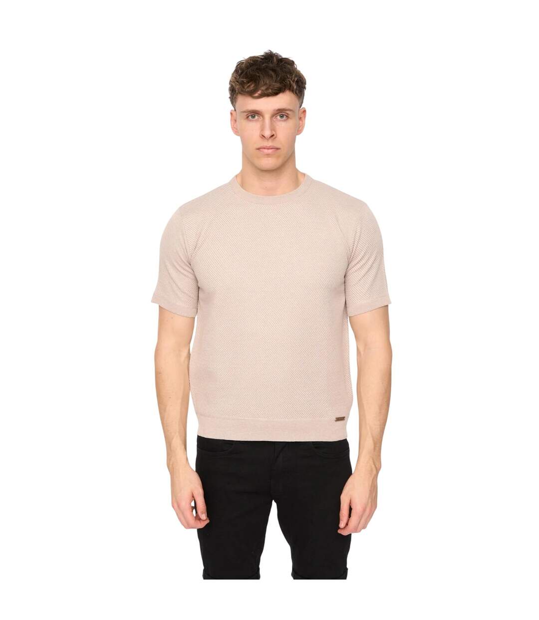 T-shirt Marvela Homme Beige Gris Duck And Cover-2