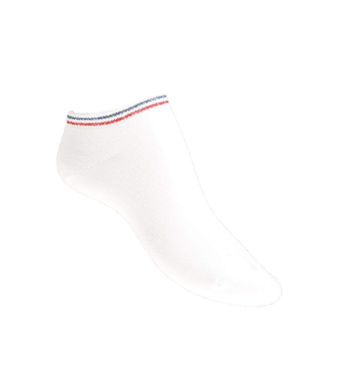 LES LIMOUSINES Socquettes Femme Coton DRAPEAU Blanc-1