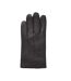Mens Hainz Me Fleece Leather Gloves Medium Brown Boss-1