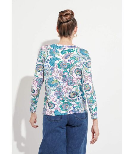 T-shirt manches longues imprimé pastel