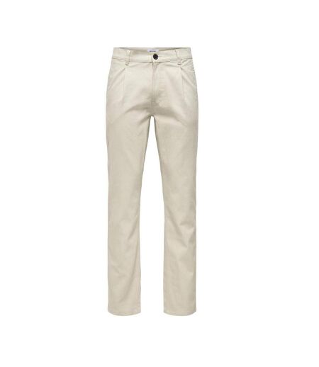 Pantalon fluide beige homme only & sons bologna