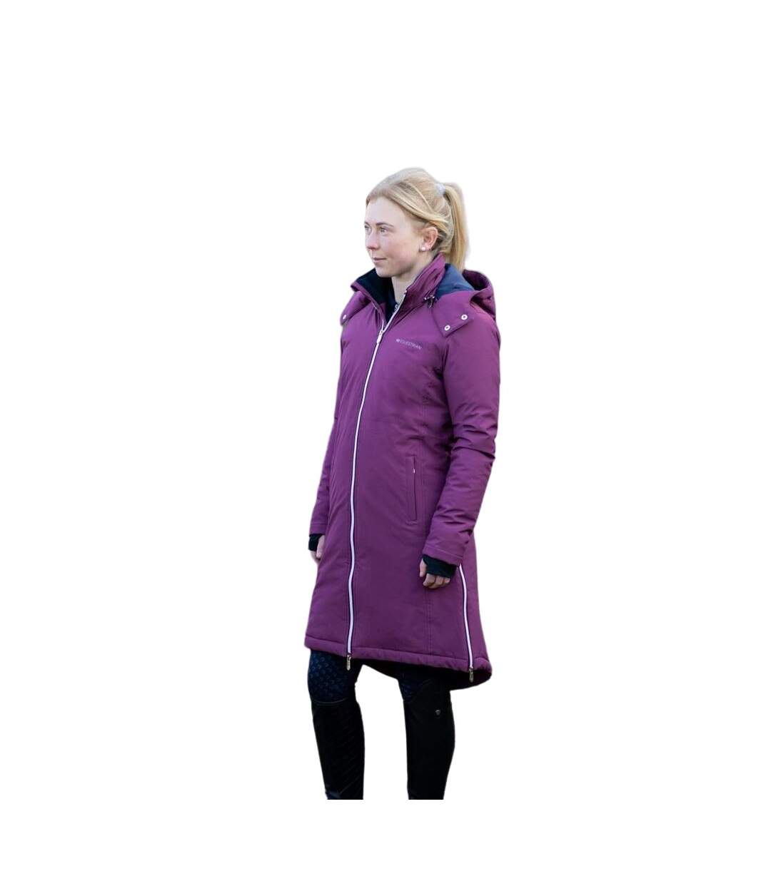 Womens/ladies synergy guard waterproof jacket fig/navy Hy-2