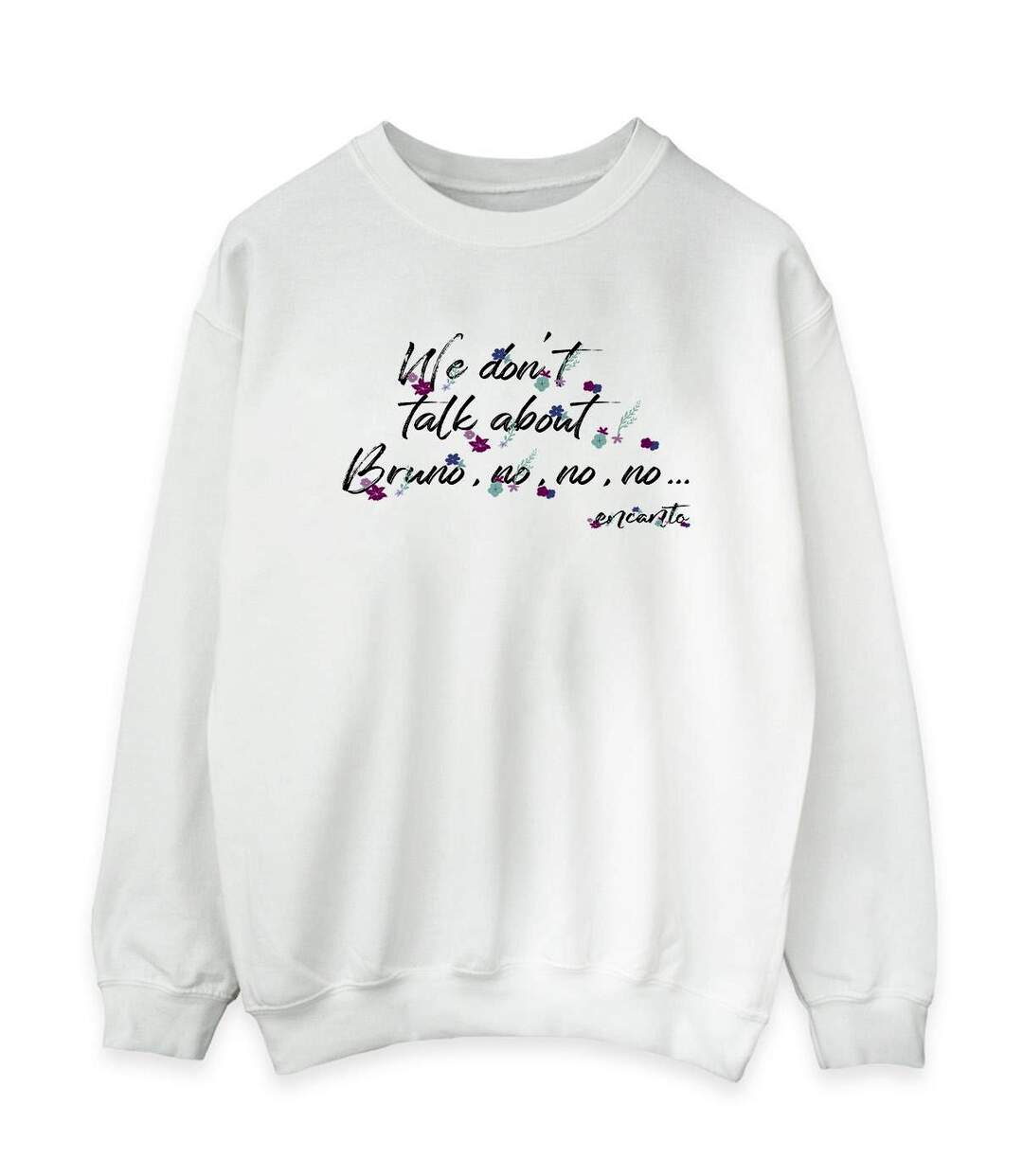 Disney - Sweat ENCANTO WE DONT TALK ABOUT BRUNO NO NO - Femme (Blanc) - UTBI16922-1