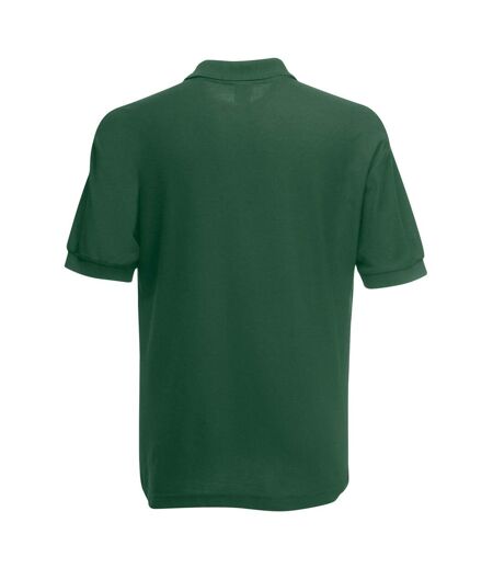 Fruit Of The Loom Mens 65/35 Heavyweight Pique Short Sleeve Polo Shirt (Bottle Green) - UTBC382