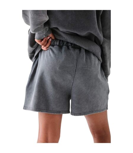 Womens/ladies Puff Print Sweat Shorts Grey Daisy Street