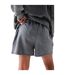 Womens/ladies Puff Print Sweat Shorts Grey Daisy Street-3