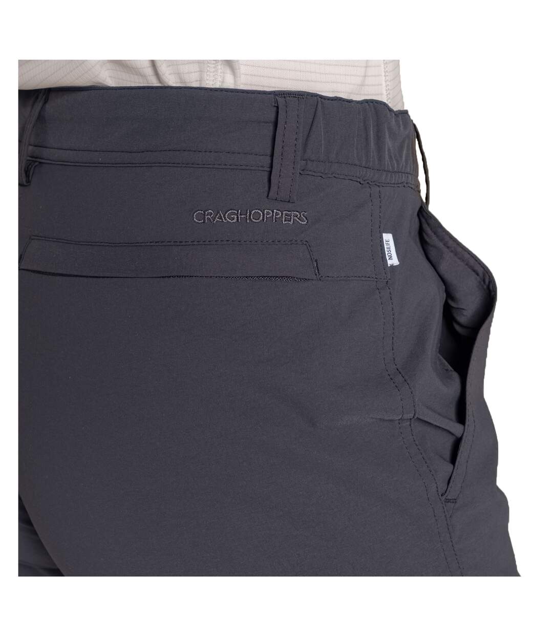 Pantalon Long À Poches Et Taille Mi-haute Semi-élastiquée Rif Femme Anthracite Craghoppers-4