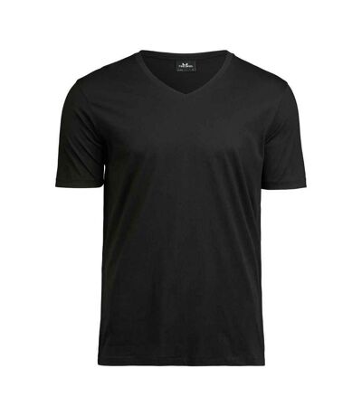 Tee Jays Mens Luxury V Neck T-Shirt (Black)