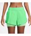 Womens/ladies Fit Swift 2 In 1 Running Shorts Illusion Green Nike-1