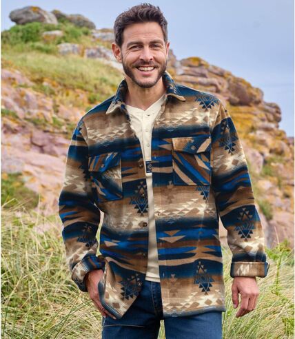 Hemdjacke aus Fleece im Navajo-Stil