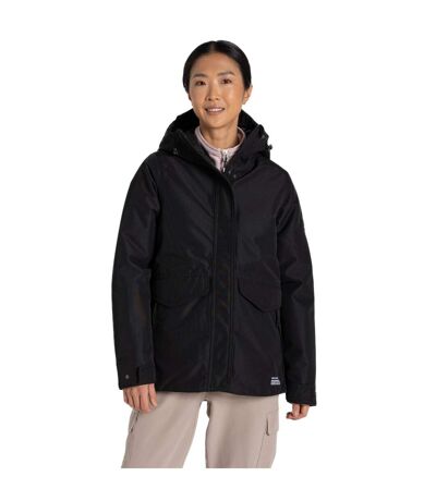Womens/ladies Sally Co2 Renu Technology Waterproof Jacket Black Craghoppers