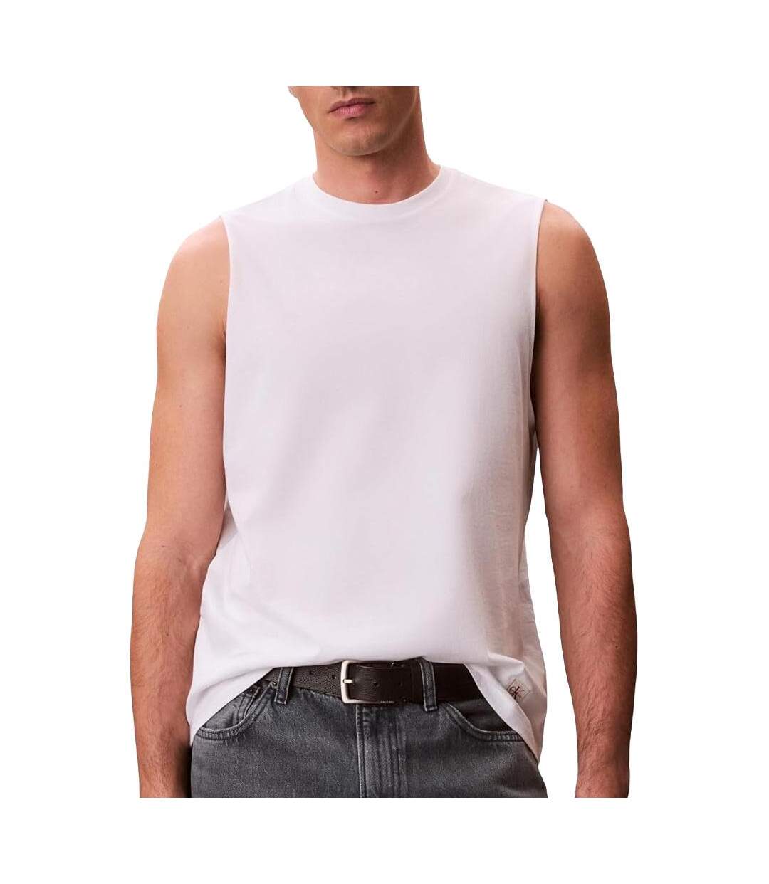 Débardeur blanc homme calvin klein jeans 30s-1