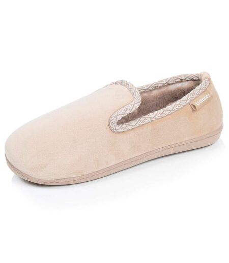Isotoner Chaussons Charentaises femme microvelours semelle ergonomique, mousse à mémoire forme