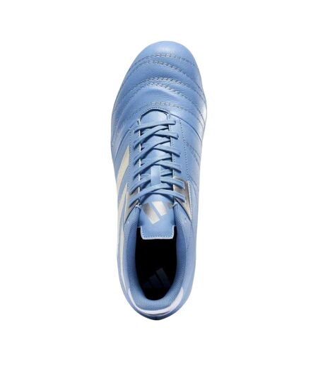 Mens Elite Soft Ground Rugby Boots Blue White Gold Adidas