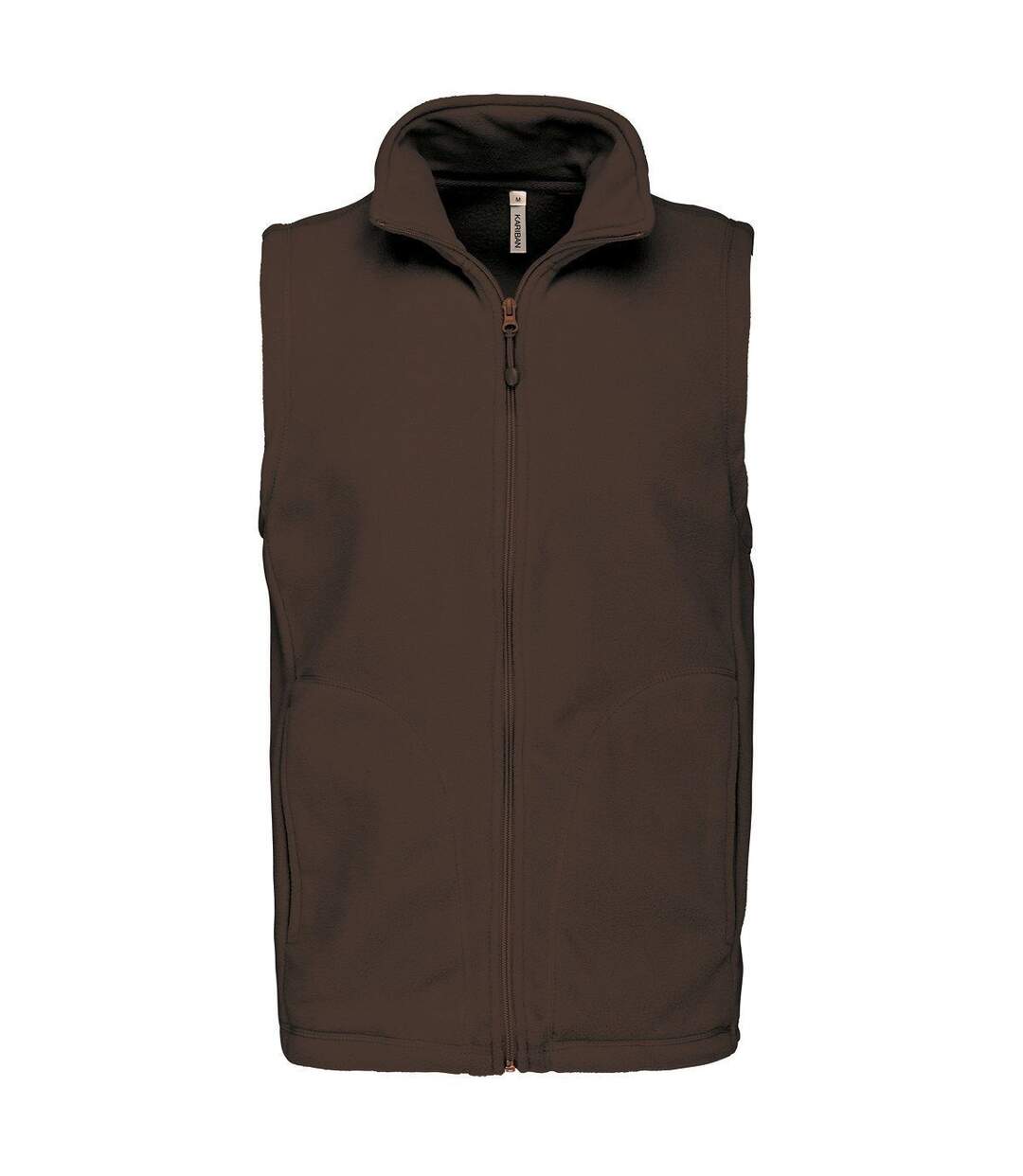 Gilet sans manches micro polaire homme - K913 - marron chocolat-1