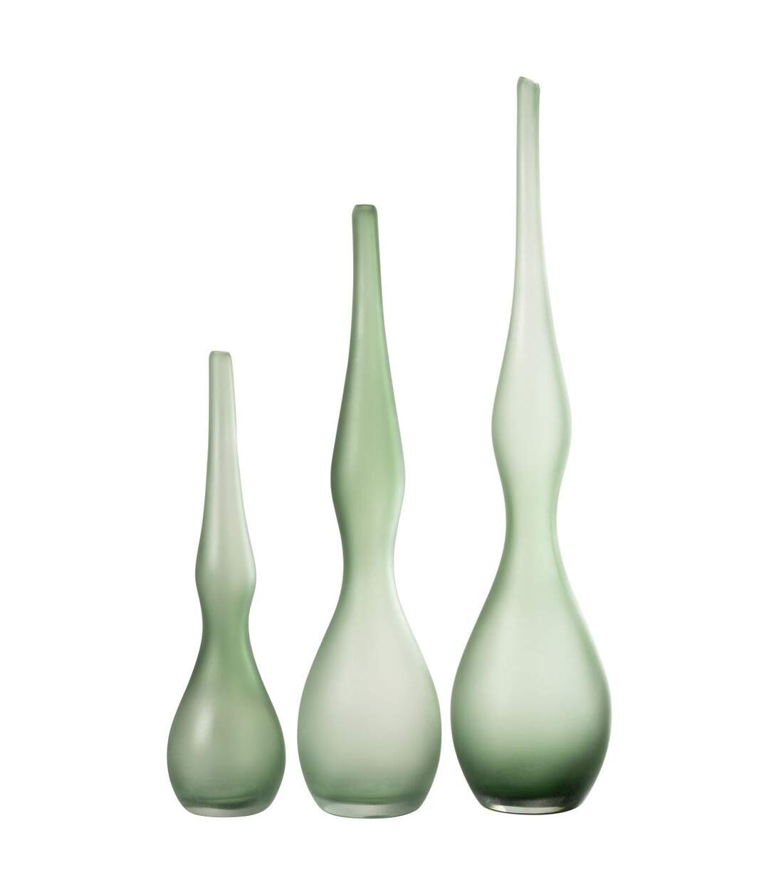 Lot de 3 Vases en Verre Yoko 64cm Vert Menthe-2