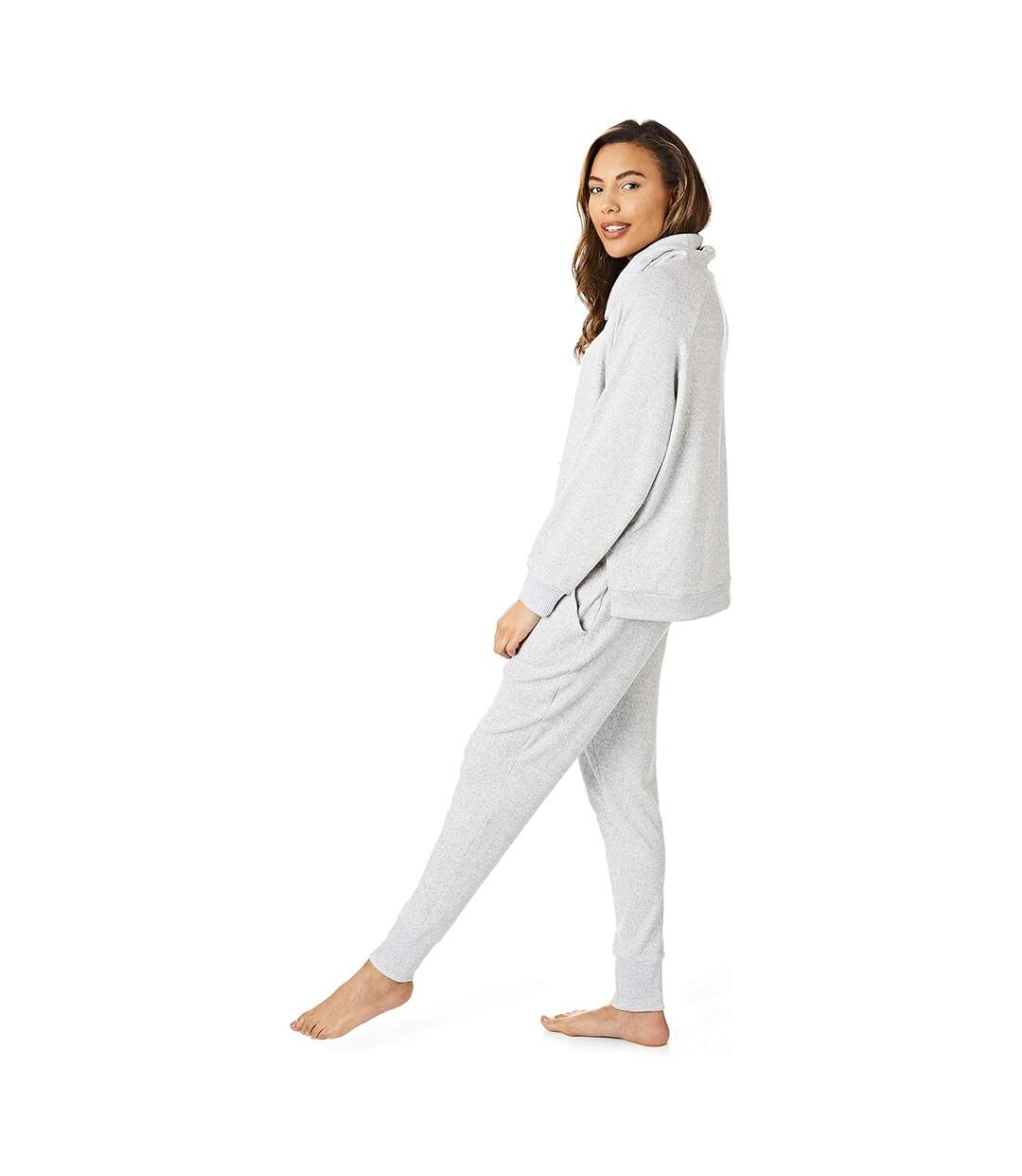 Womens/ladies pretty woman pyjama set grey Light And Shade-3