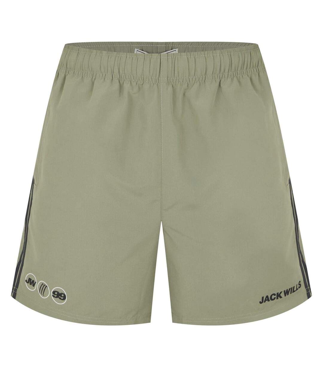 Short De Bain Motif/style À Rayures Homme Sauge Argenté Jack Wills-2
