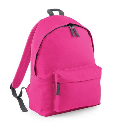 Fashion backpack / rucksack 18 litres one size true pink/graphite Bagbase