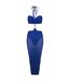 Robe Moulante Motif/style Mi-longue Femme Bleu Honeyz-2