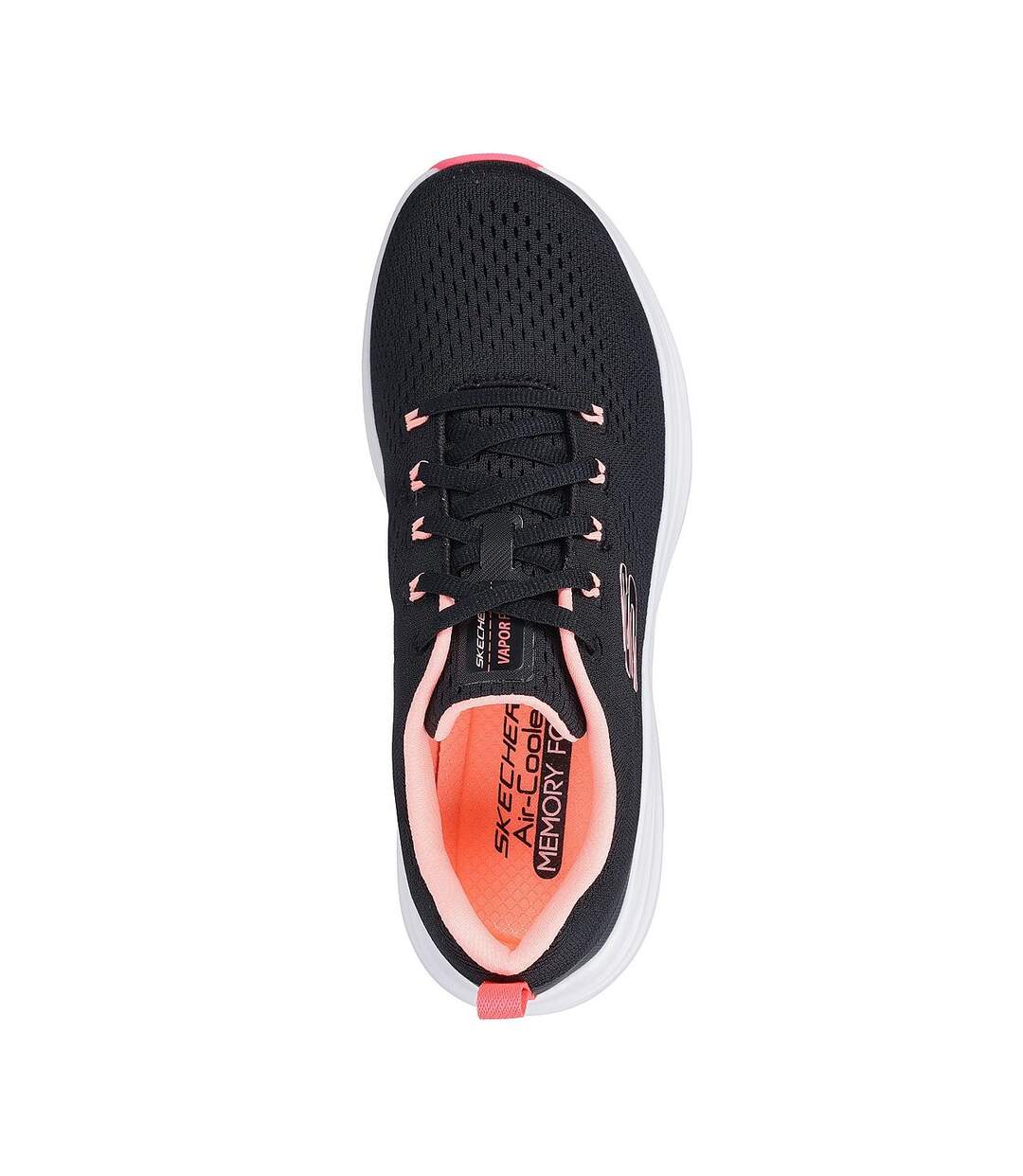 Womens/ladies vapor foam trainers black/pink Skechers-4