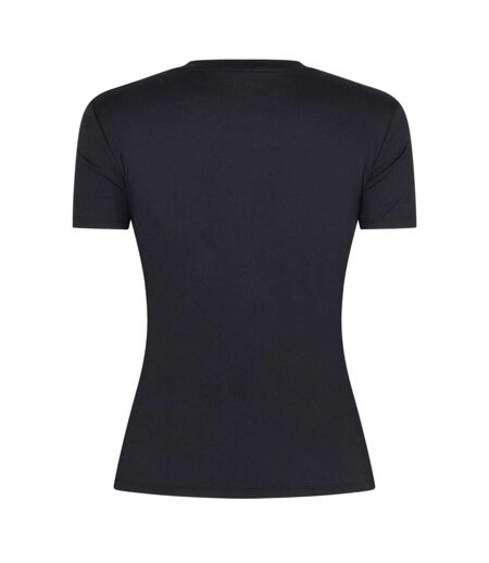 Womens/ladies Polyamide T-shirt Black USA Pro