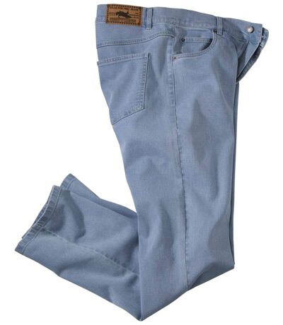 Světle modré strečové džíny