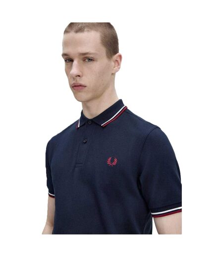 Polo Manches Longues Homme Bleu Marine Fred Perry