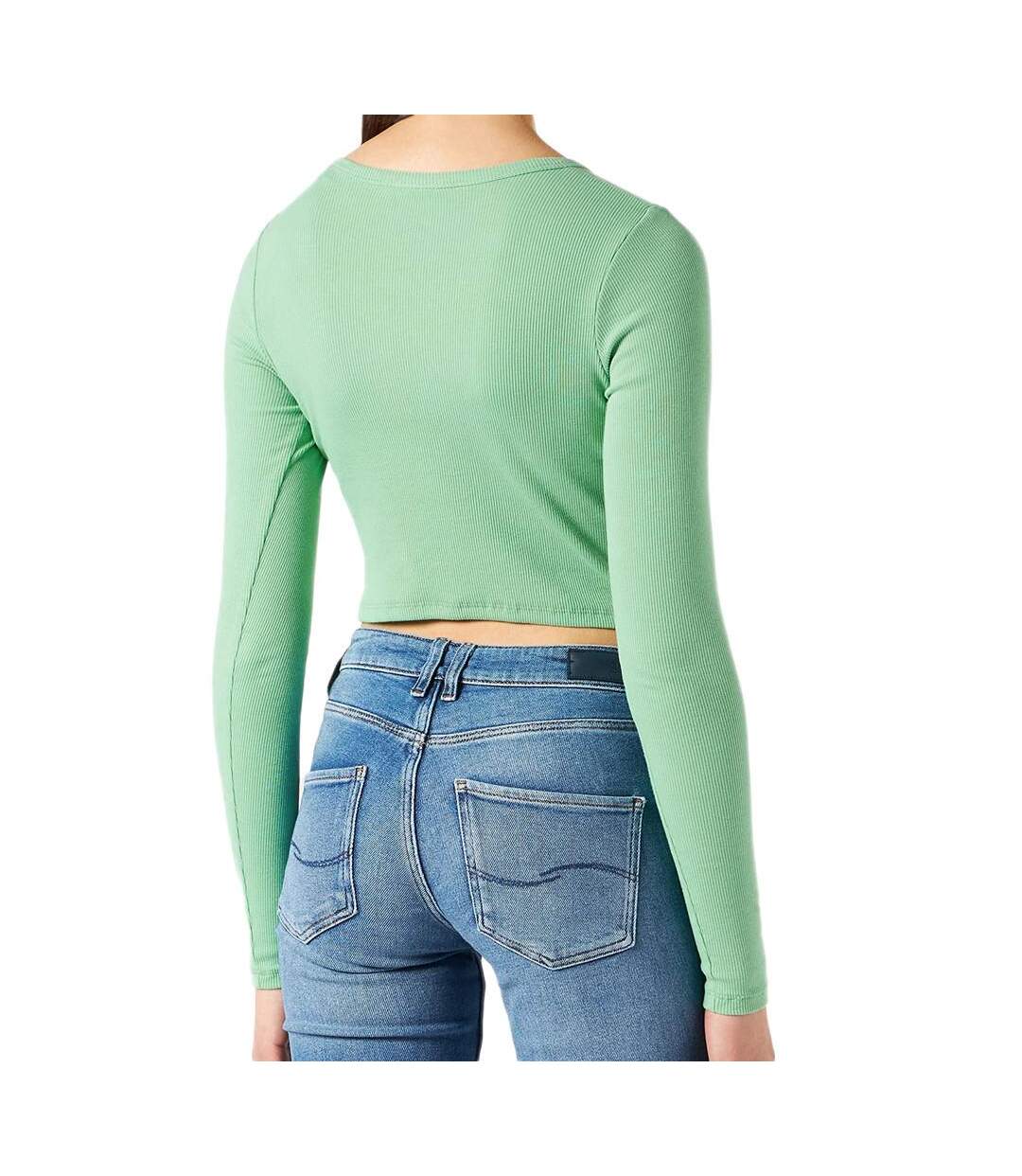 T-shirt vert femme jjxx feline-2