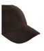 6 Panel Wool Blend Cap Dark Brown Beechfield-3
