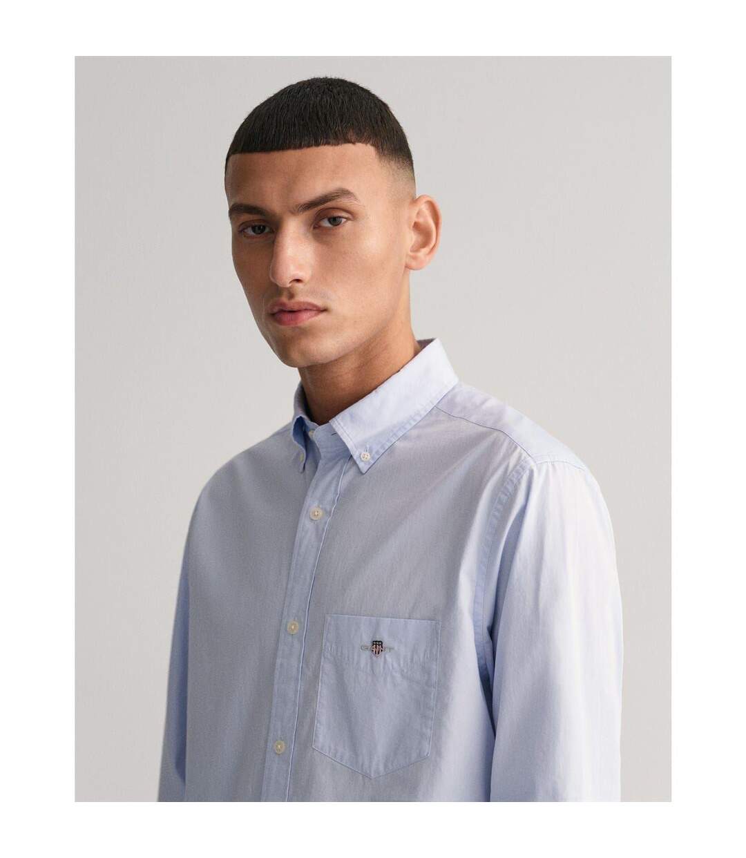 Chemise Homme Bleu Pâle Gant-4